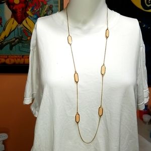 5/$25🌴Necklace Long Gold Colored Hardware Champgne Colored Accents